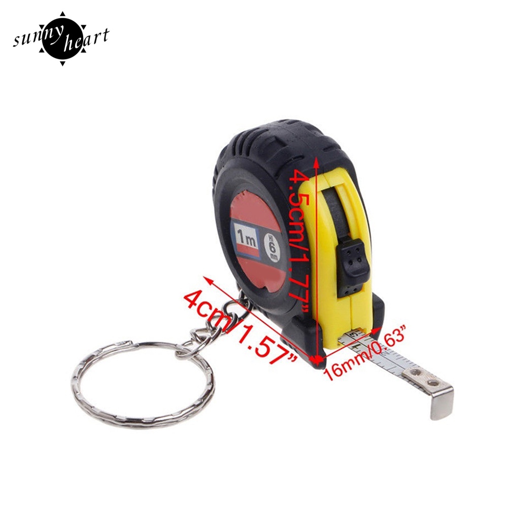 Thước Dây Dài 1m Có Thể Thu Gọn Kèm Móc Khóa Tiện Dụng