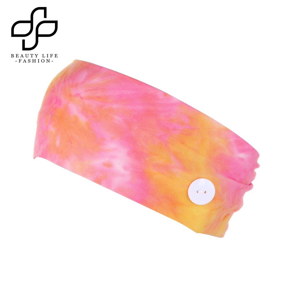 Băng Đô Cài Tóc Co Giãn Nhuộm Màu Chống Mồ Hôi Tiện Dụng Cho Người Chơi Thể Thao