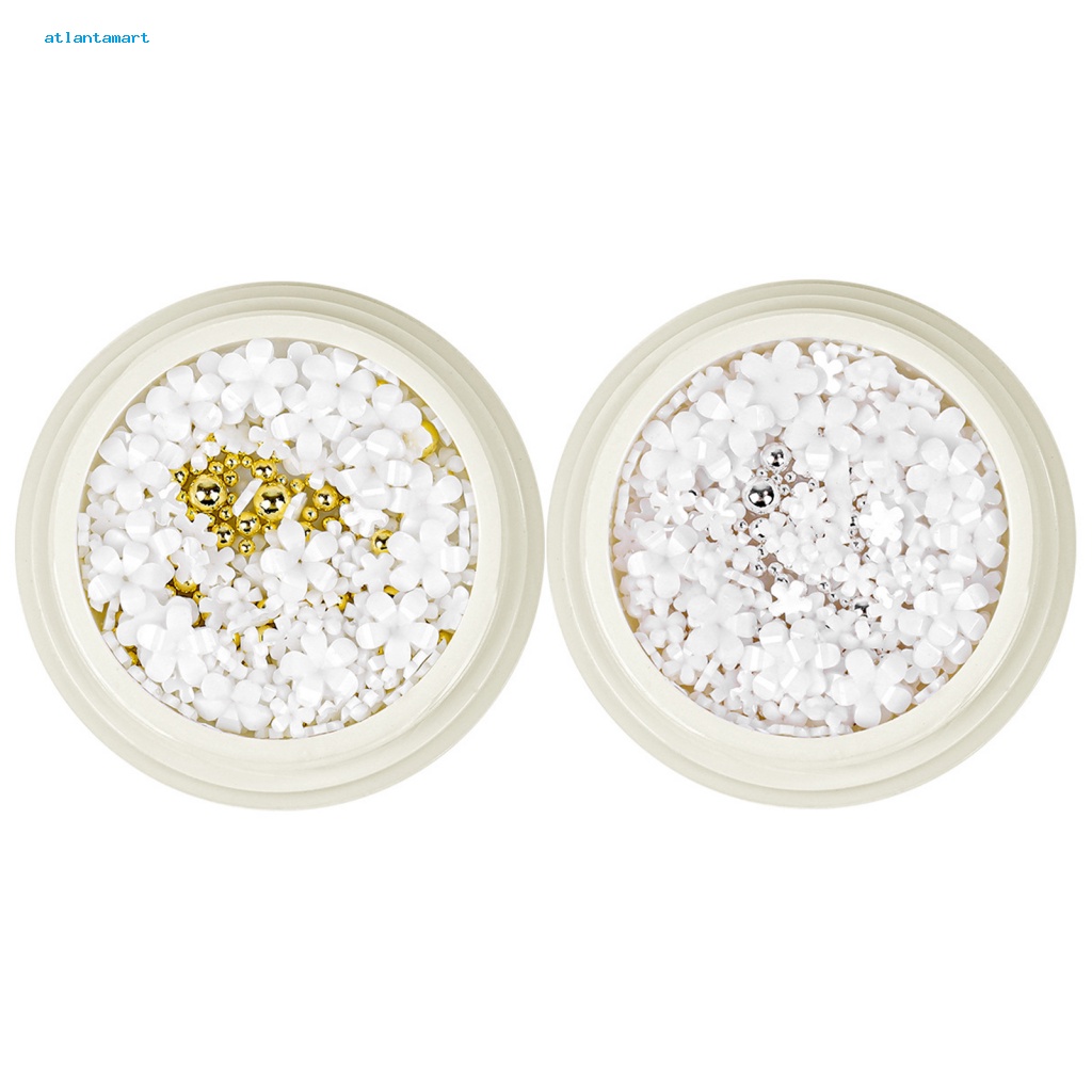 Túi Đựng Đồ Dùng Cao Cấp Tiện Dụng| 1 Hộp Nhãn Dán Trang Trí Móng Nghệ Thuật Bằng Nhựa Resin Hình Hoa 5 Cánh DIY