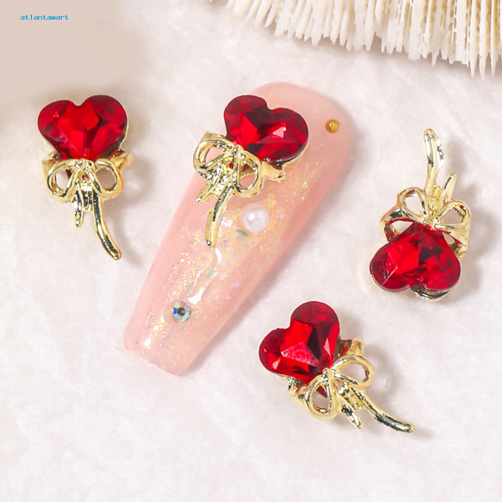 Túi Đựng Đồ Dùng Cao Cấp Tiện Dụng| Set 10 Phụ Kiện Trang Trí Móng Tay Hình Nơ 3D Bằng Hợp Kim DIY Sang Trọng