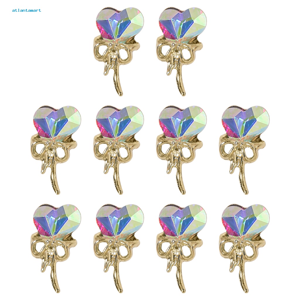 Túi Đựng Đồ Dùng Cao Cấp Tiện Dụng| Set 10 Phụ Kiện Trang Trí Móng Tay Hình Nơ 3D Bằng Hợp Kim DIY Sang Trọng