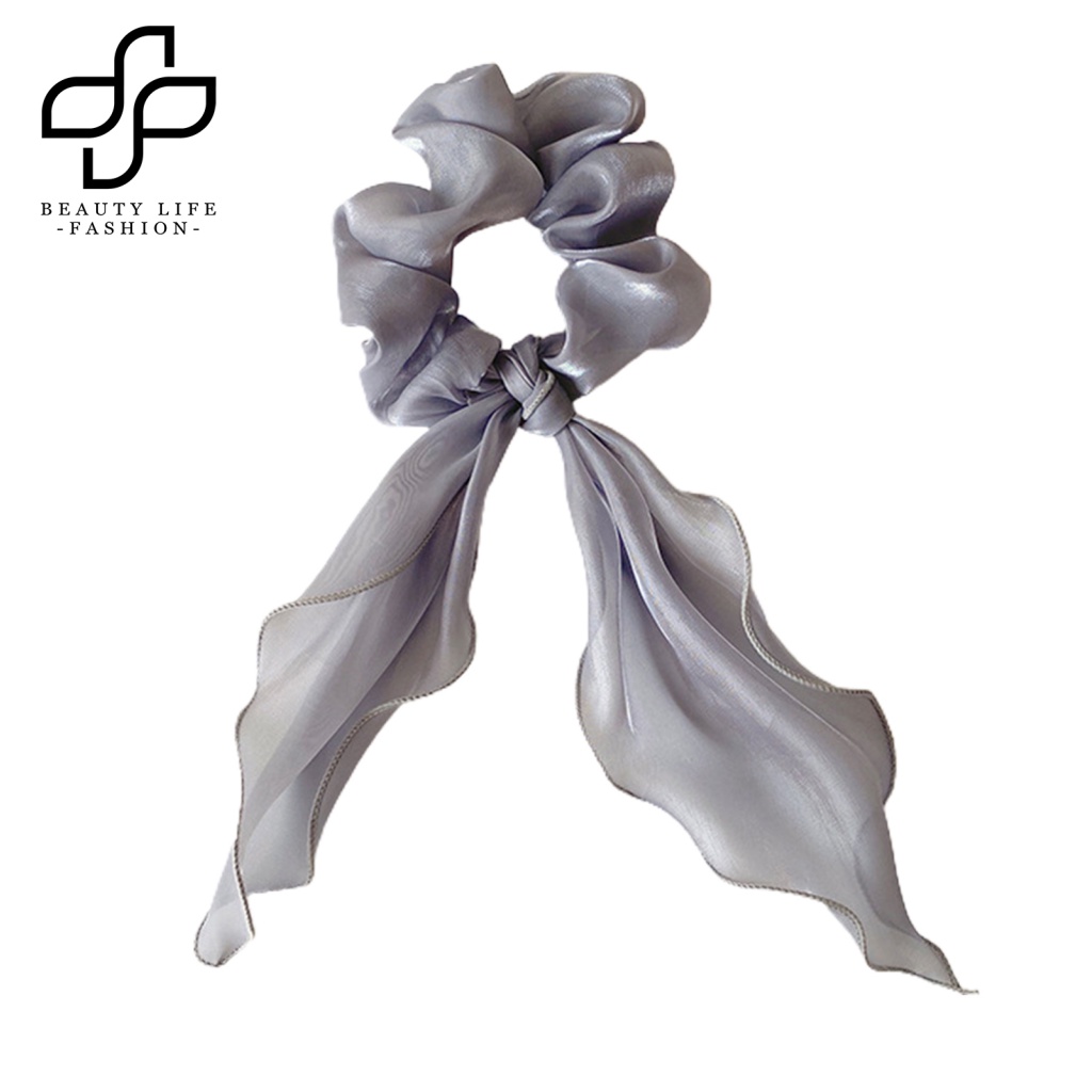 Dây Cột Tóc Thắt Nơ Bằng Vải Mạ Điện Xinh Xắn