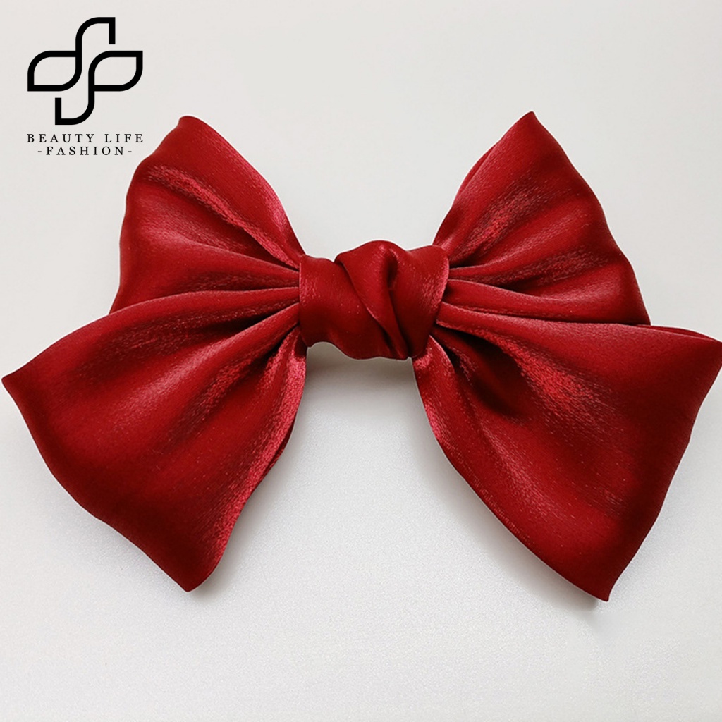 Kẹp Tóc Hình Nơ Bằng Sợi Lụa Phong Cách Nhật Bản Cho Nữ