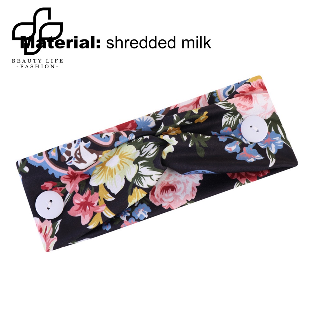 Beautylife Băng Đô Cài Tóc Co Giãn Thấm Hút Mồ Hôi Hai Nút Dành Cho Chạy Bộ