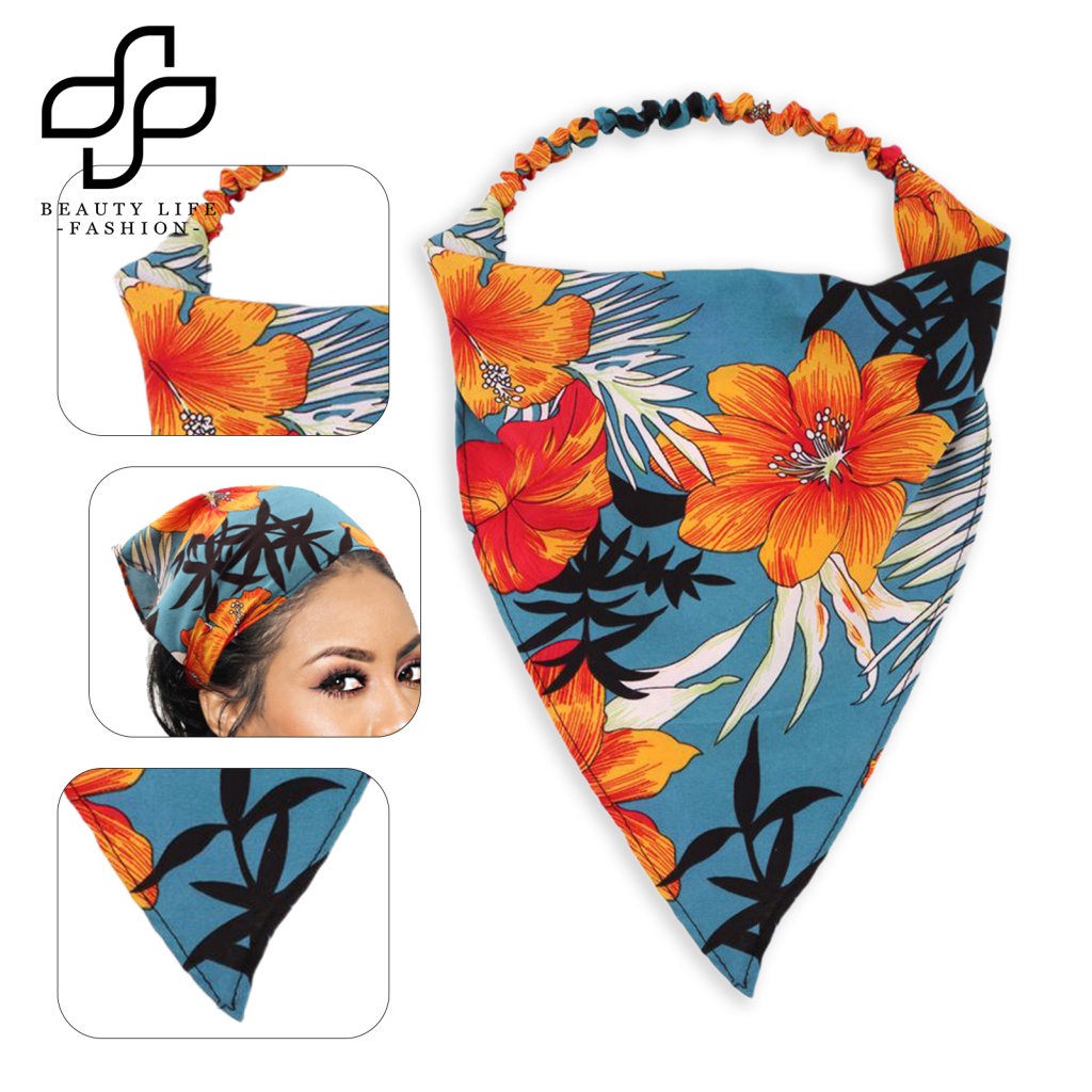 Khăn Choàng Cổ Co Giãn Thoáng Khí In Họa Tiết Hoa / Tam Giác Phong Cách Cổ Điển Thời Trang Cho Nữ