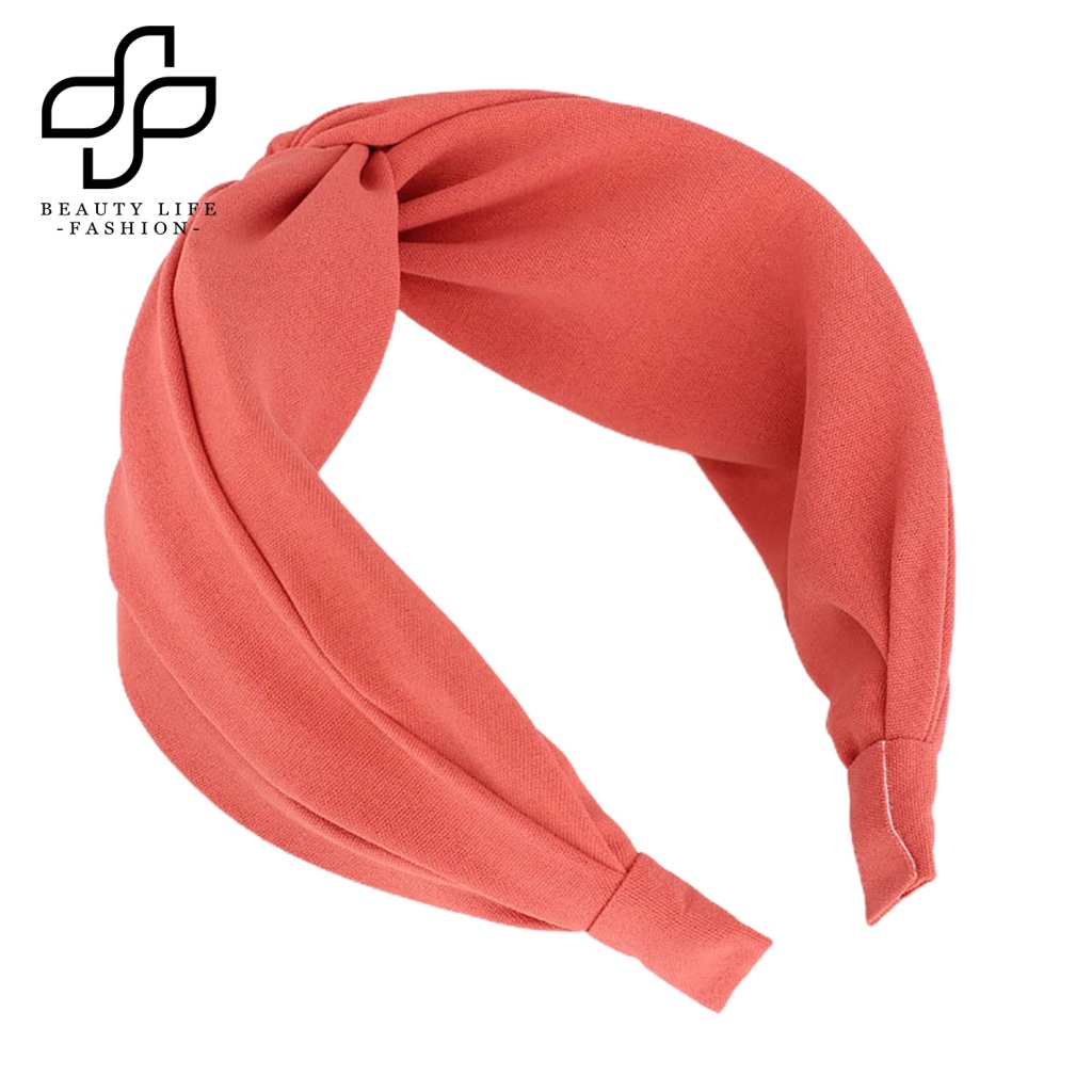 Băng Đô Cài Tóc Bản Rộng Không Trượt Màu Trơn Thời Trang Cho Nữ