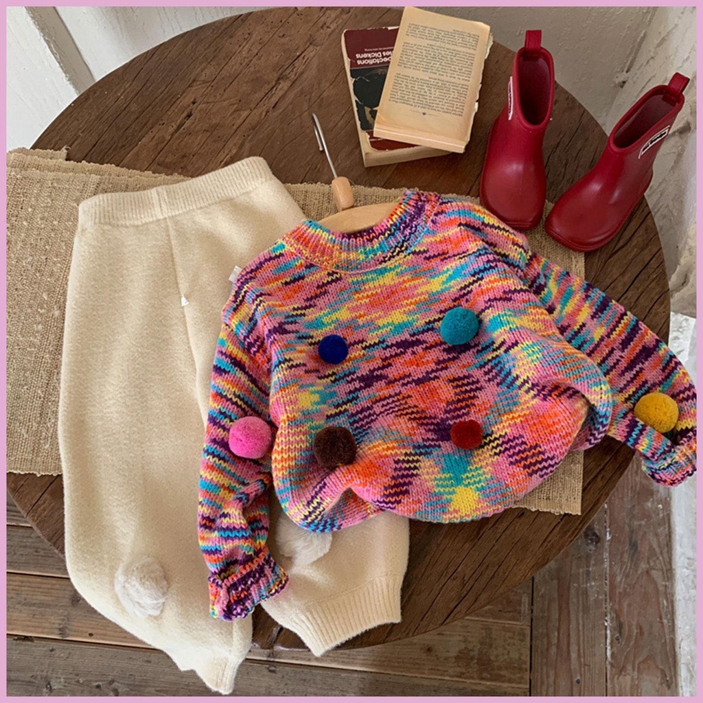 Áo Sweater Dệt Kim Ấm Áp Thoải Mái Nhiều Màu Sắc Cho Bé Trai Và Gái