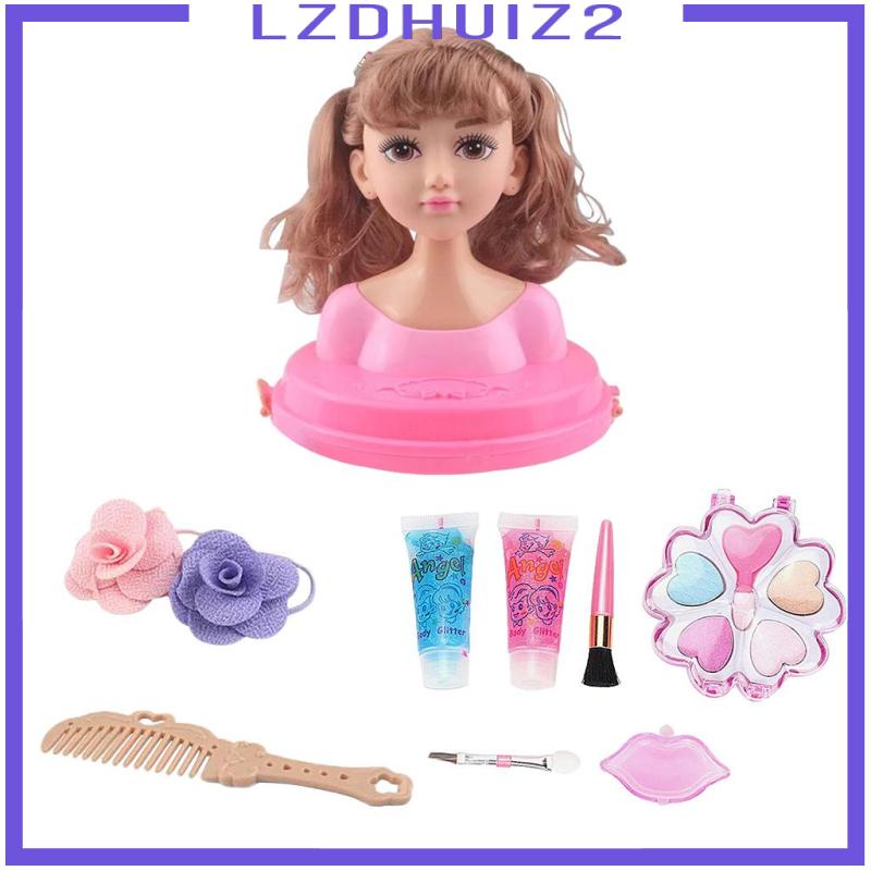 Đồ Chơi Đầu Búp Bê Trang Điểm Làm Tóc Thời Trang Cho Bé Gái