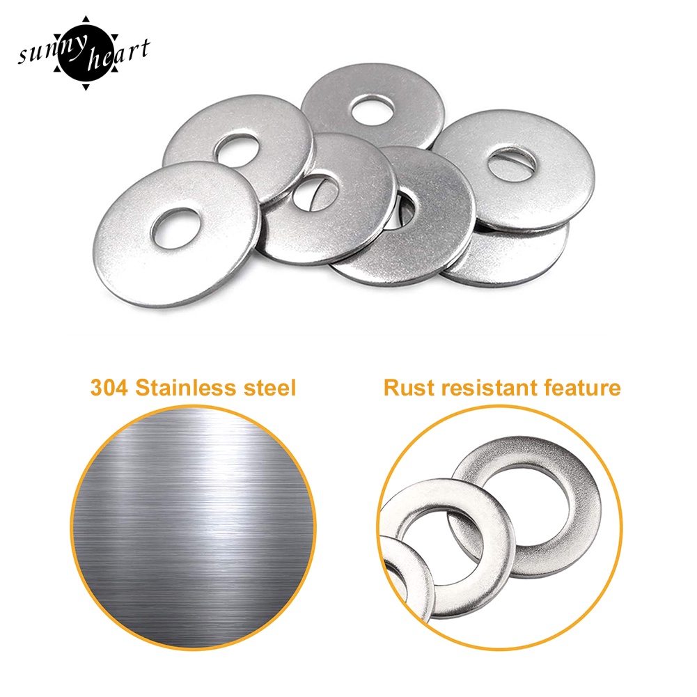 Set 225 Vòng Đệm Phẳng M3-M12 Kích Thước Đa Dạng