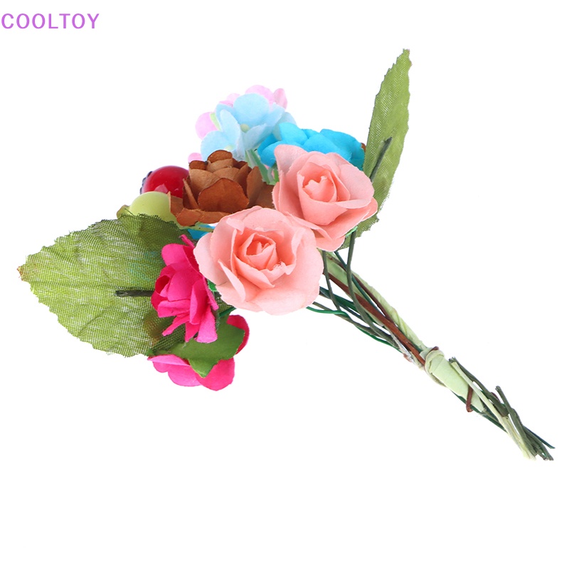 Bó Hoa Giả Trang Trí Nhà Búp Bê Tỉ Lệ 1: 12