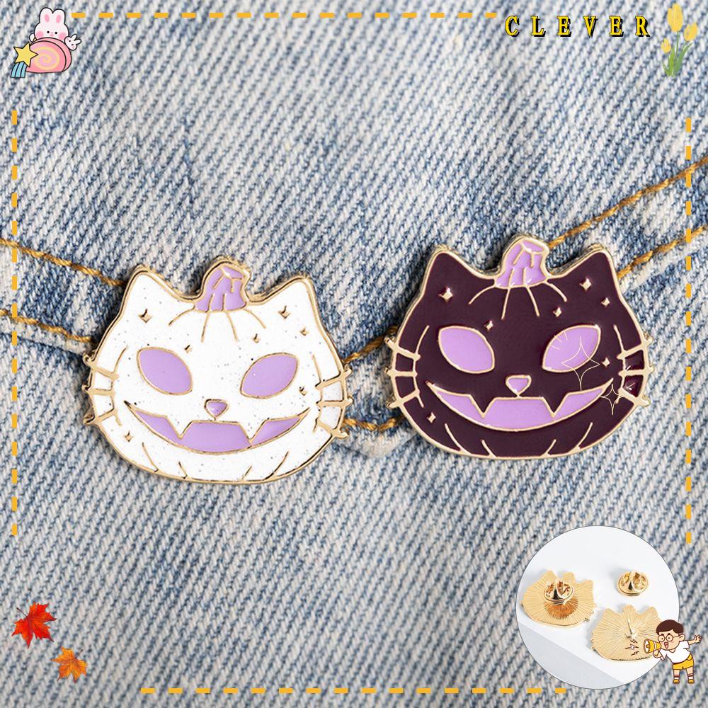 Trâm Cài Áo Hình Chú Mèo Hoạt Hình Phong Cách Halloween Vui Nhộn
