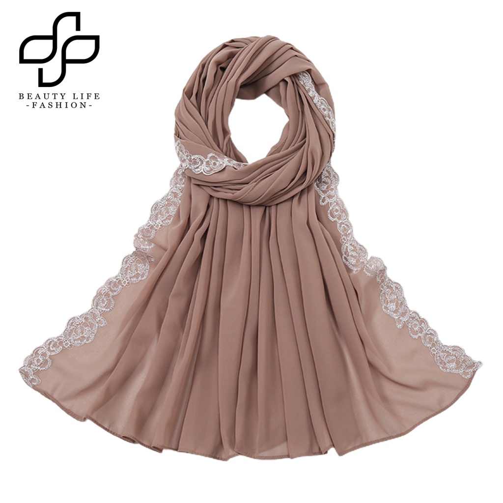 Khăn Choàng Cổ Chiffon Siêu Mỏng Màu Trơn Thời Trang Mùa Hè Dùng Làm Quà Tặng Sinh Nhật