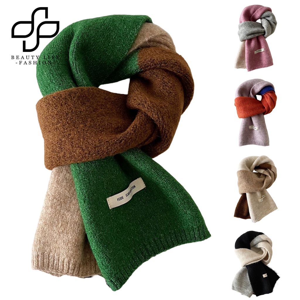 Khăn Choàng Cổ Bằng Polyester Siêu Mềm Chống Gió Giữ Ấm Mùa Thu Đông Cho Nữ