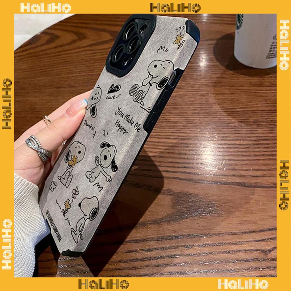 Ốp lưng iphone 11 Ốp Lưng Da Veneer Eye Fur Ốp Lưng Điện Thoại Vỏ Mềm Chống Sốc Vỏ Điện Thoại Hoạt Hình Con Chó Con Dễ Thương Tương Thích Với iPhone 14 13 Pro max 12 Pro Max XR XR 7Plus 8Plus