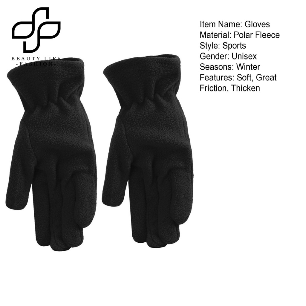 1 Đôi Găng Tay Giữ Ấm Mùa Đông Màu Trơn Có Thể Giặt Sạch Dành Cho Các Hoạt Động Ngoài Trời