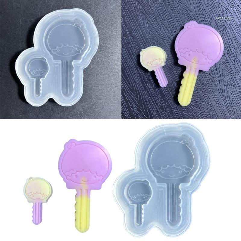 Khuôn Silicone Làm Móc Khóa Bằng Resin DIY