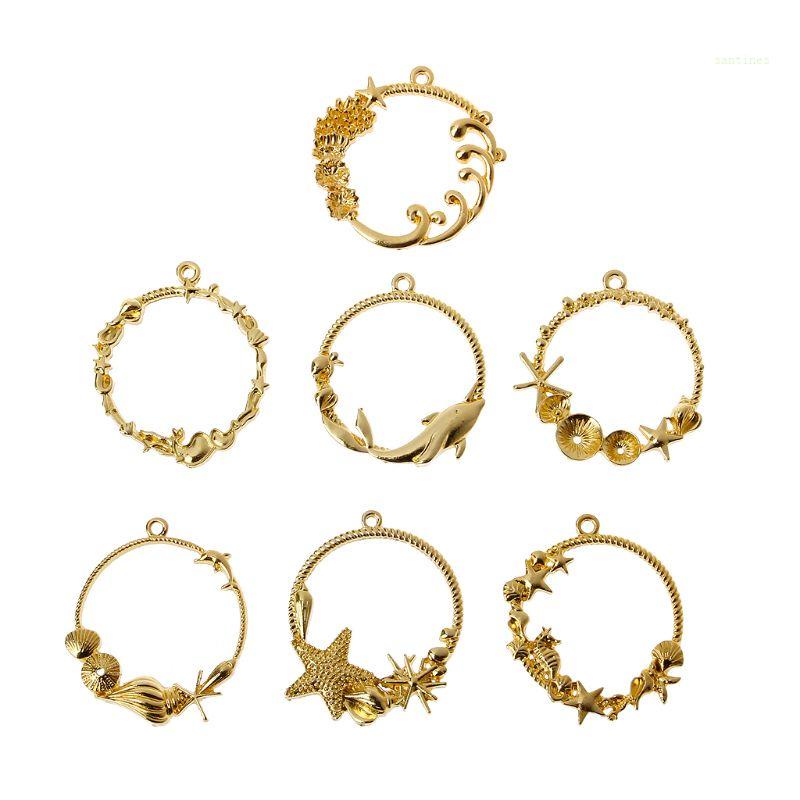 Khuôn Làm Mặt Dây Chuyền Hình Tròn / Vỏ Sò Gọn Nhẹ DIY