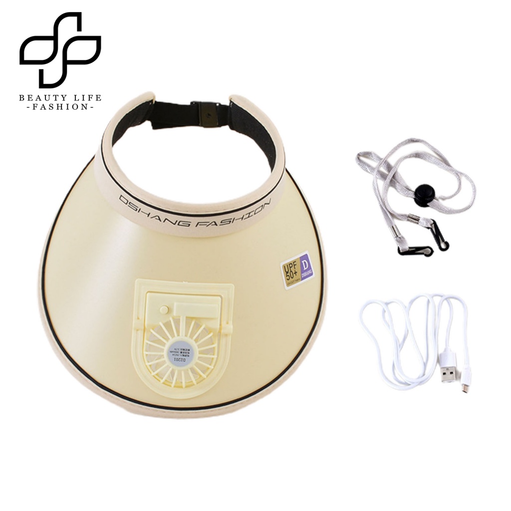 Mũ Lưỡi Trai Kèm Quạt Điện Chống Tia UV Tiết Kiệm Năng Lượng Thời Trang Cho Nữ