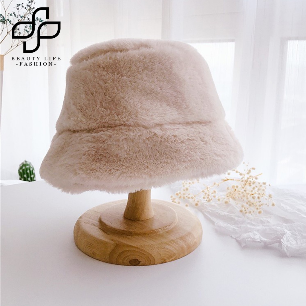 Nón Tai Bèo Phủ Lông Chồn Giả Màu Trơn Họa Tiết Da Báo Thời Trang Thu Đông Cho Bé Gái 2-6 Tuổi