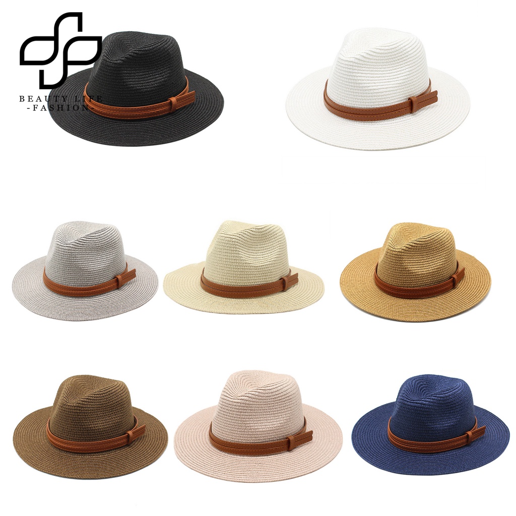 Mũ Panama Rộng Vành Chống Nắng Vành Rộng Sâu Chống Tia UV Thời Trang Unisex Đi Biển