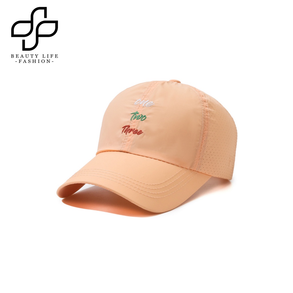 Mũ Bucket Màu Trơn Thêu Chữ Có Thể Điều Chỉnh Kích Thước