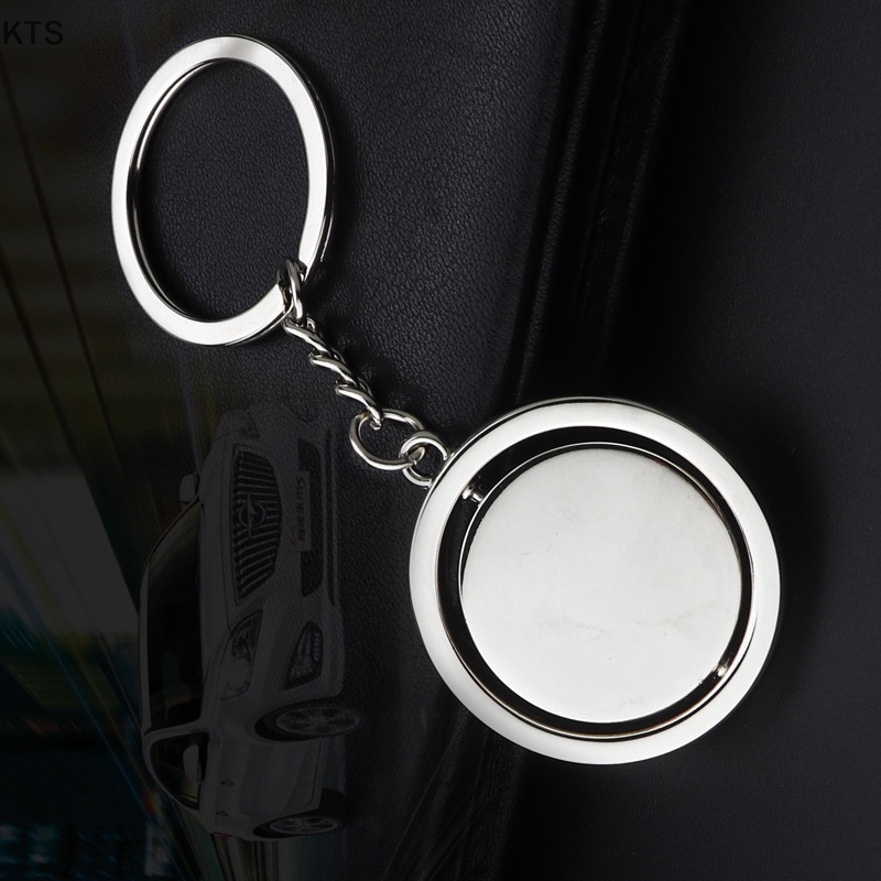 Móc Khóa Kim Loại Hình Tròn Tự Làm Xoay 360 Độ Thiết Kế Mới