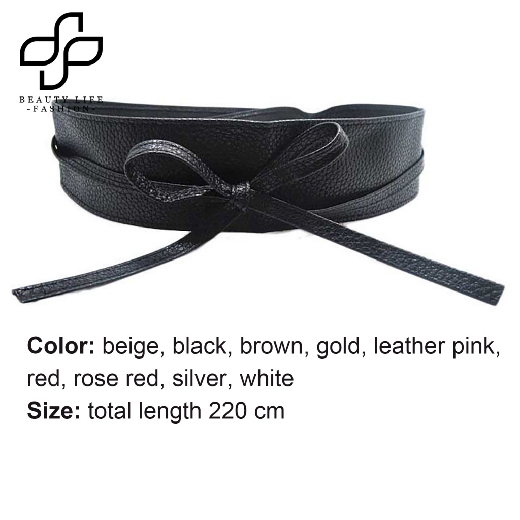 Thắt Lưng Da Giả Mềm Mại Bản Rộng Thắt Nơ Thời Trang Cho Nữ