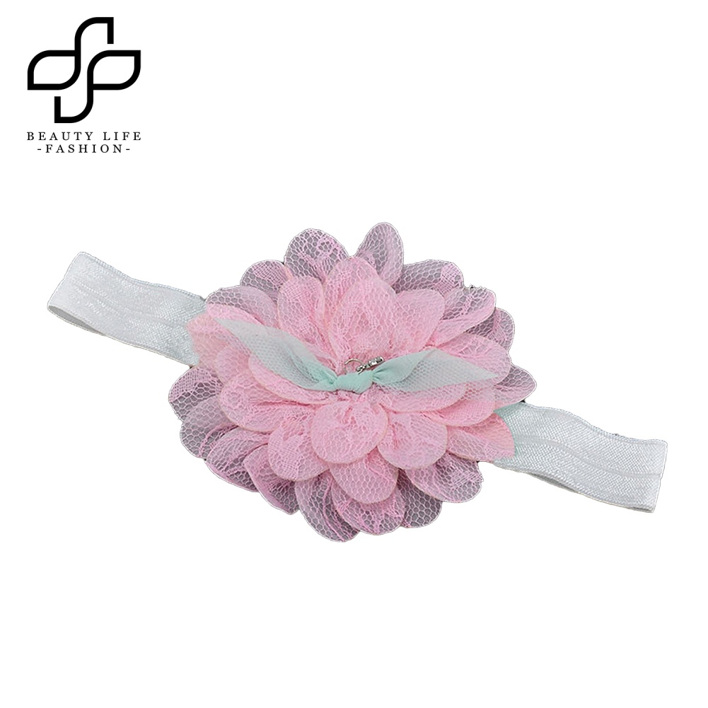 Băng Đô Ren Hoa Co Giãn Xinh Xắn Cho Bé Gái Sơ Sinh