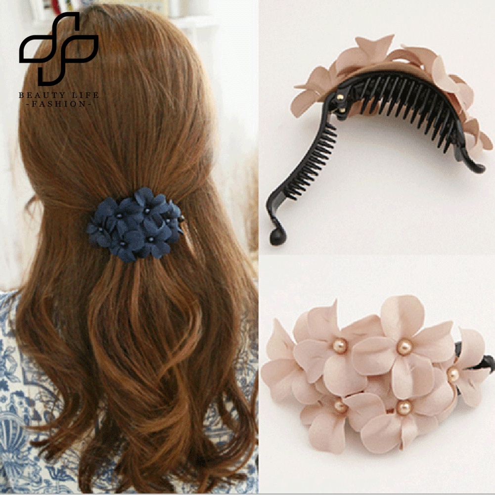Kẹp Tóc Hoa Handmade Thời Trang Cho Nữ