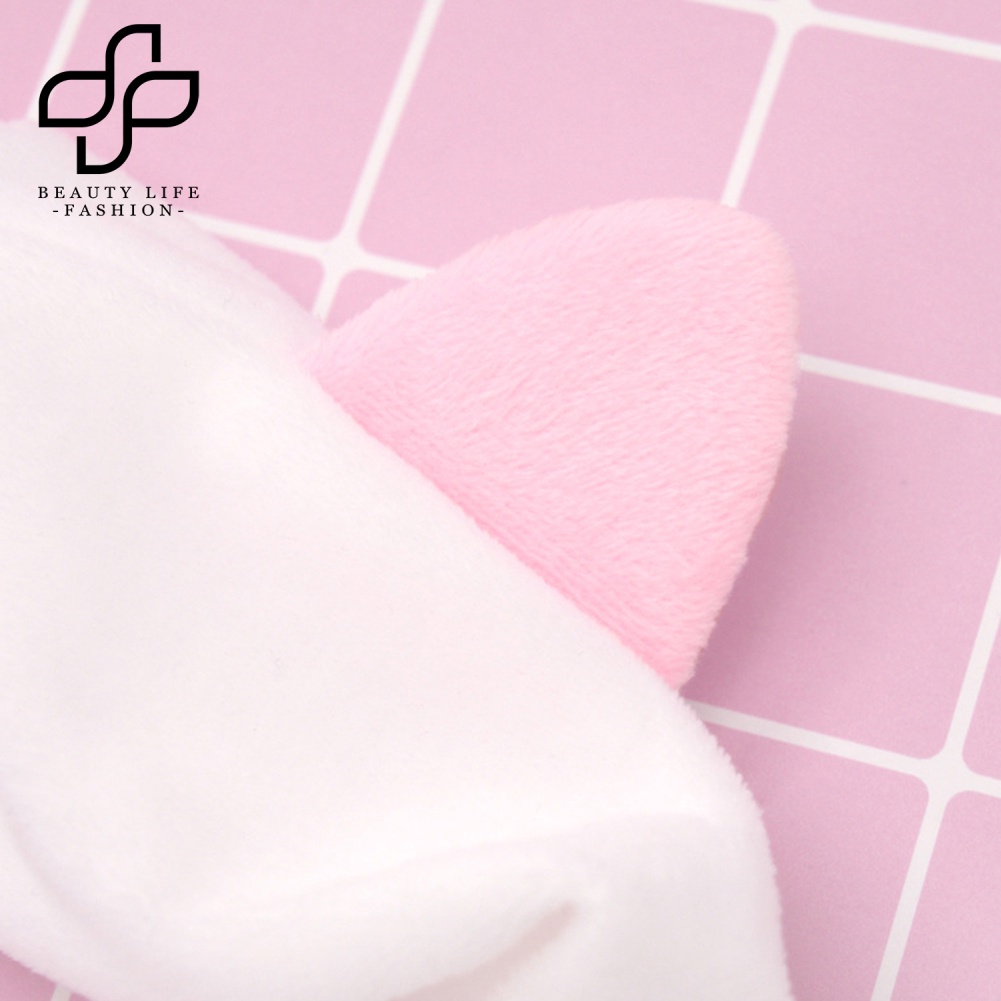 Băng Đô Tai Mèo Hoạt Hình Co Giãn Đáng Yêu Dành Cho Nữ Rửa Mặt Trang Điểm