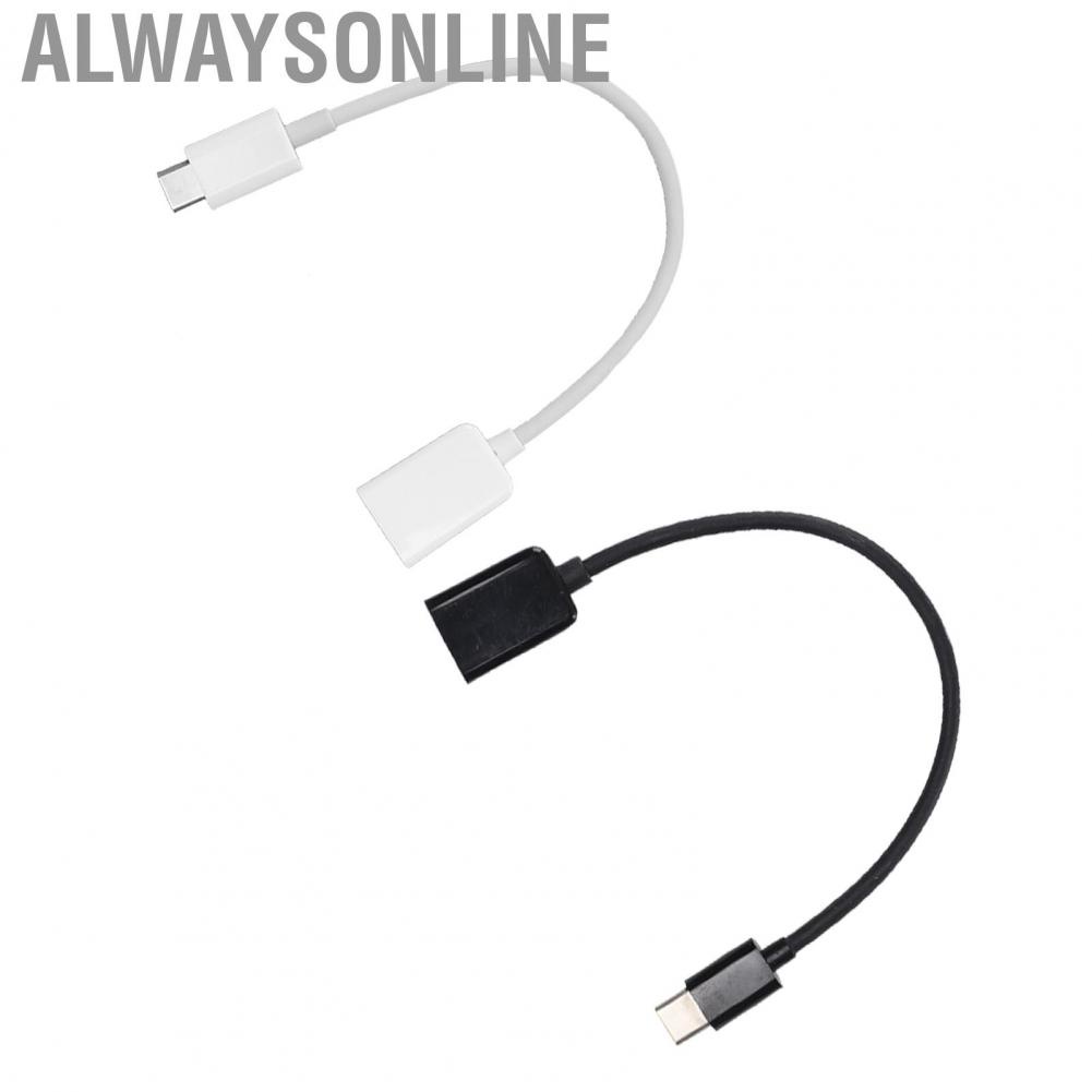 Alwaysonline Type‑C To OTG Adapter  Cable Converter Stable Portable Easy Use for Mouse USB Devices