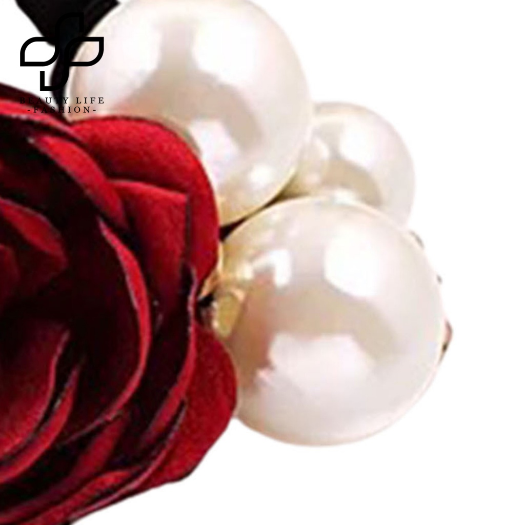 Dây Cột Tóc Hoa Hồng Lớn Dễ Phối Đồ Thời Trang