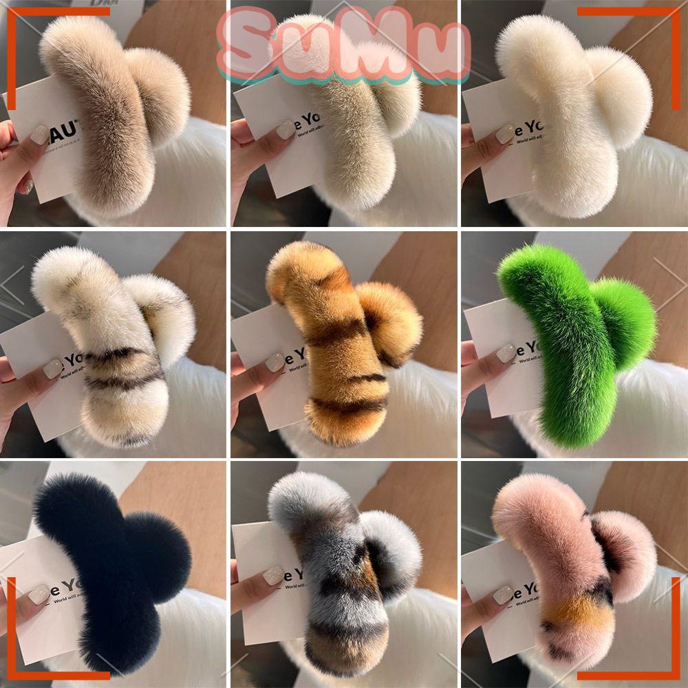 Kẹp Tóc Hình Thỏ Cỡ Lớn Thời Trang Thu Đông