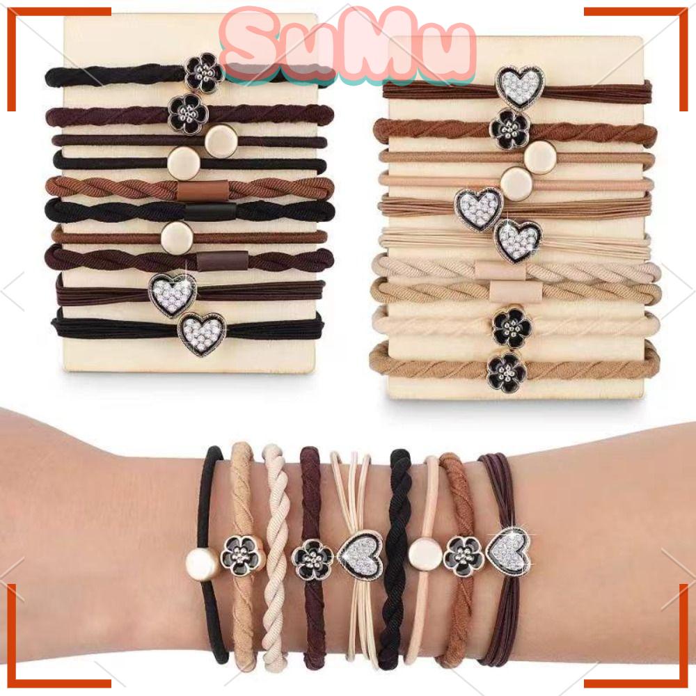 Dây Cột Tóc Co Giãn Nhiều Màu Phong Cách Boho Cho Nữ