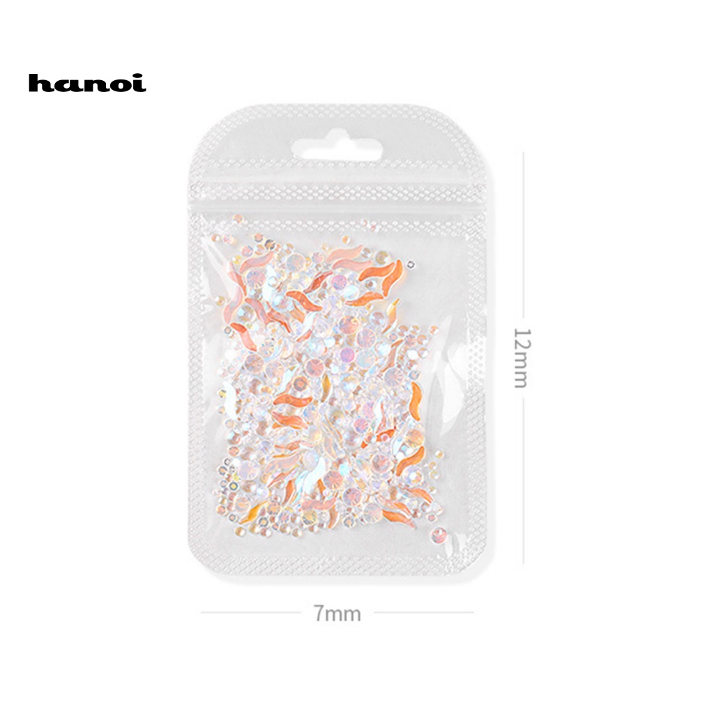 Phụ Kiện Trang Trí Móng Tay Hình Dạng Bất Đối Xứng Lấp Lánh Chống Thấm Nước DIY
