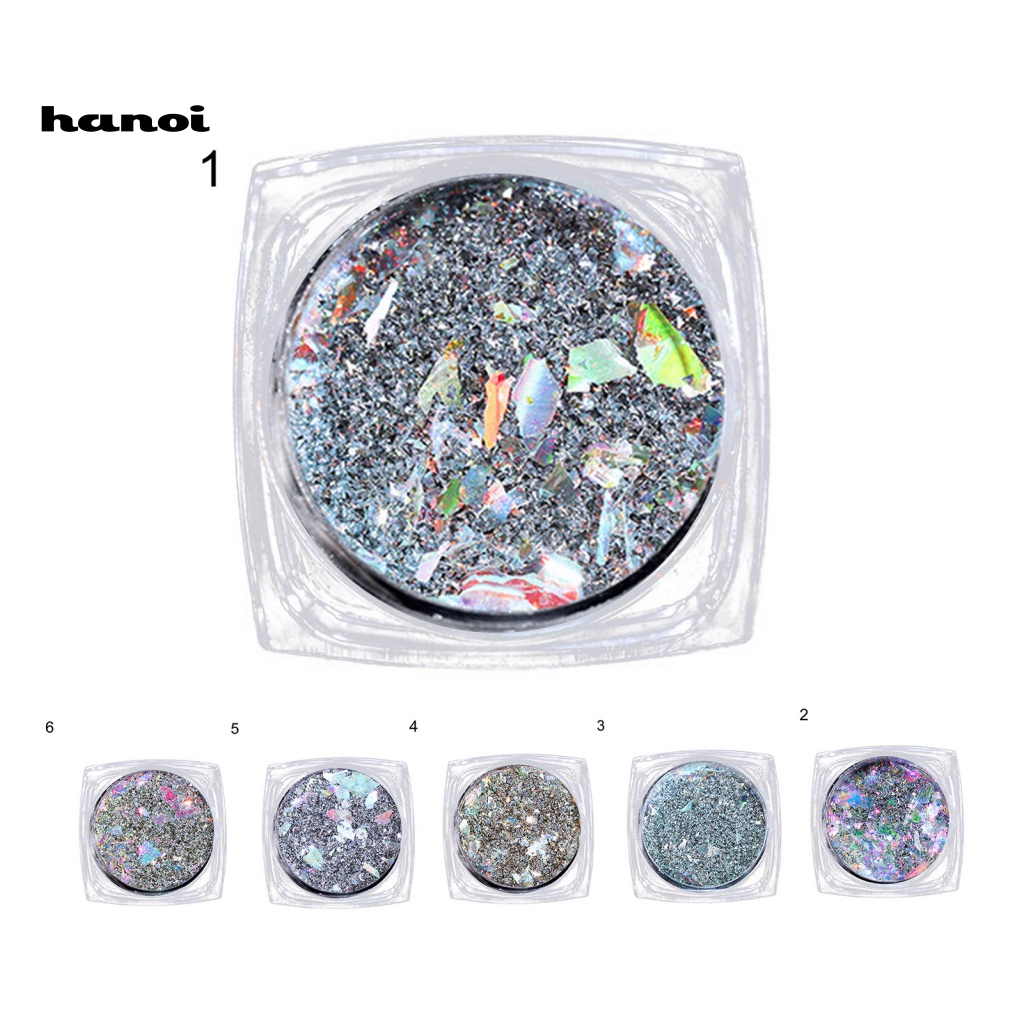 1 Hộp Kim Sa Nhiều Hình Dạng Bằng Nhựa Resin Chống Nước Trang Trí Móng Tay Nghệ Thuật