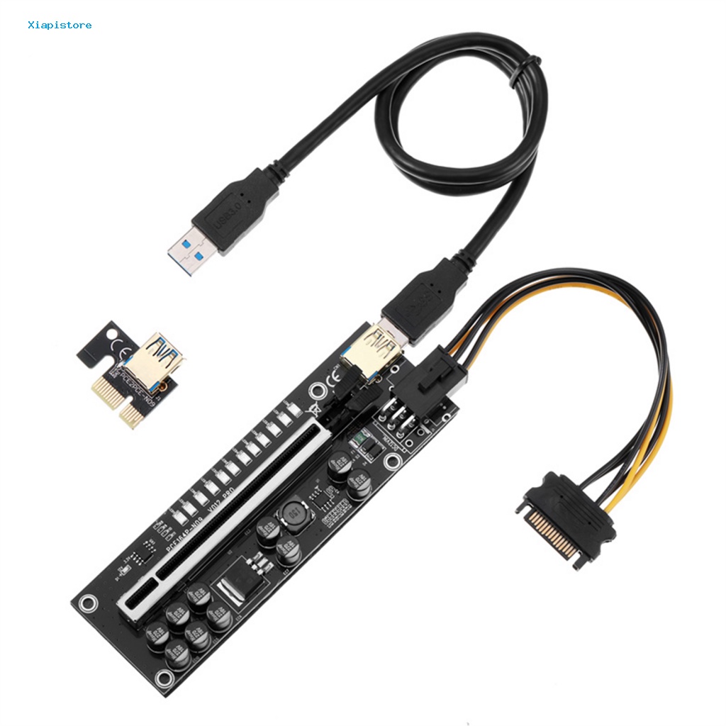 Card Mở Rộng PCI-E V012PRO Tốc Độ Cao Chống Nhiễu Đèn LED 1X Sang 16X Cho BTC Miner