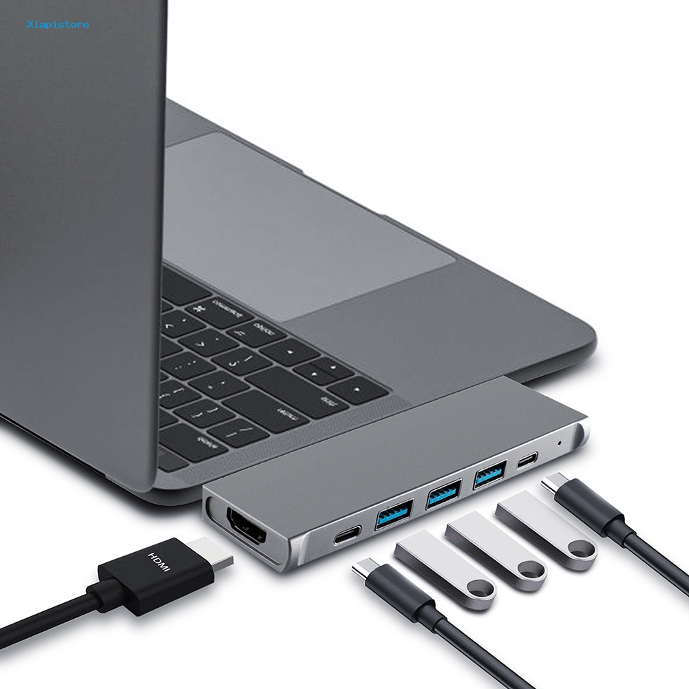 Bộ Chia USB 3.0 Đầu Đọc Thẻ TF Đầu Đọc USB-C Type C HDMI Cho MacBook Pro Thunder-bolt