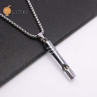MKEB vòng cổ thép titan mặt hình còi thổi thiết kế đơn giản nhiều màu thời trang cho nam nữ