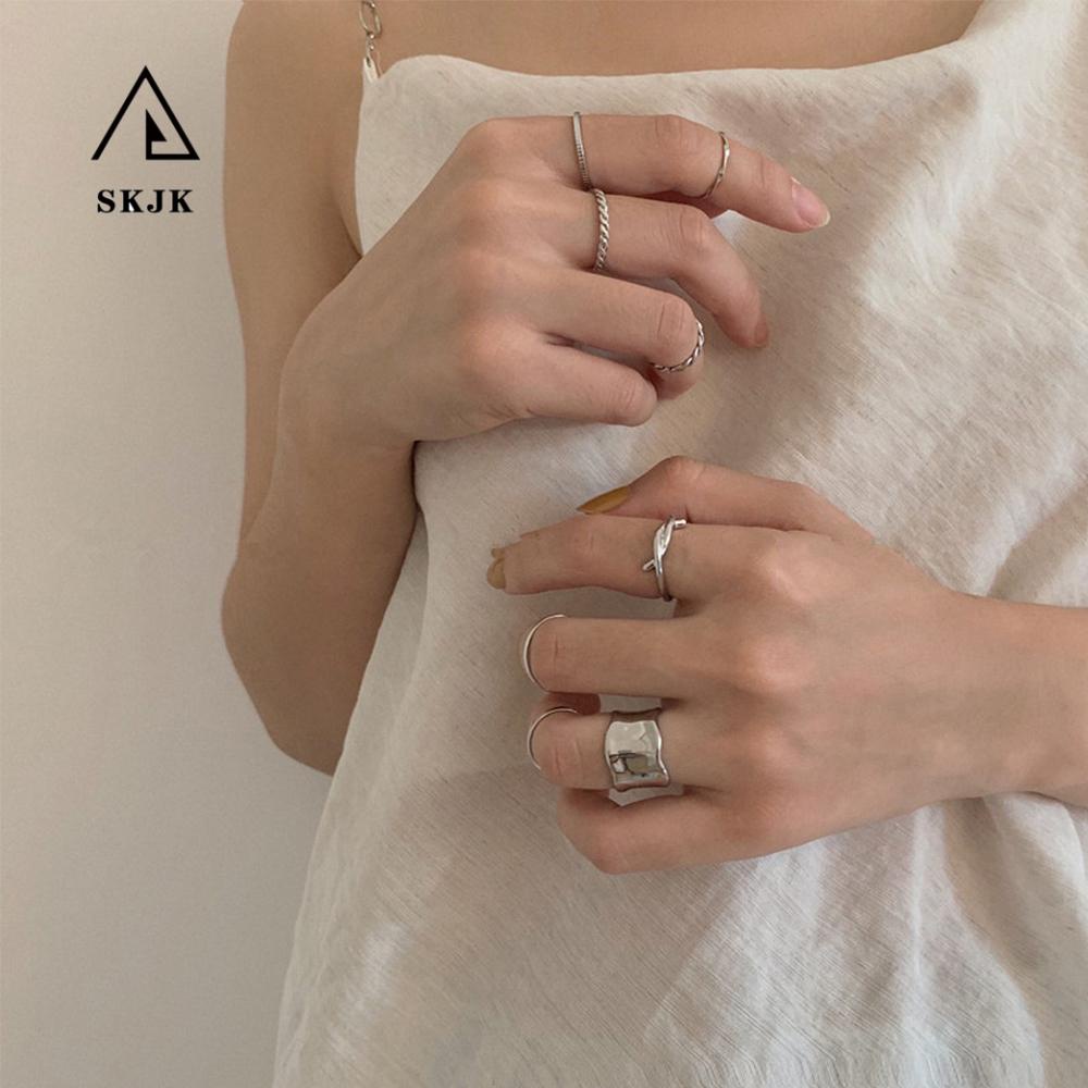 Nhẫn Kim Loại Đơn Giản Phong Cách Hàn Quốc Cho Nữ