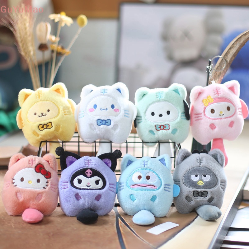 [cxGUYU] Móc Khóa Hình Thú Nhồi Bông Sanrio Kuromi Kuromi Kuromi My Melody Cinnamoroll Purin Dễ Thương