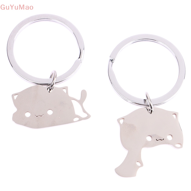 Móc Khóa Inox Hình Mèo Hoạt Hình Dễ Thương Trang Trí Túi Xách PRTA