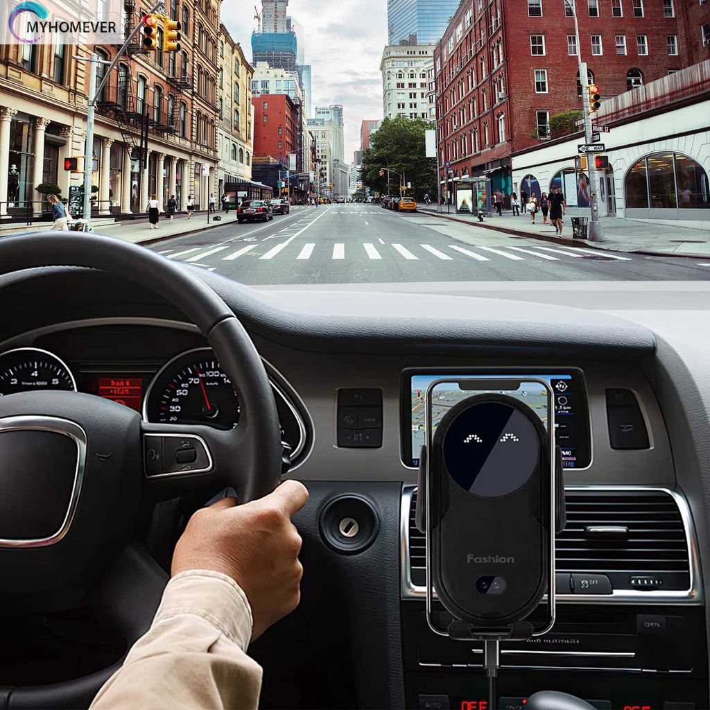Giá Đỡ Điện Thoại Kiêm Sạc Nhanh Không Dây Gắn Khe Điều Hòa Xe Hơi S11