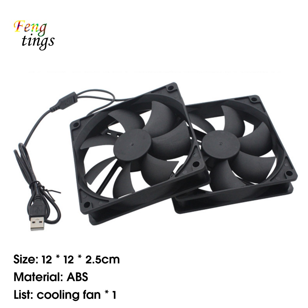 Quạt Tản Nhiệt USB Màu Đen 12cm Dành Cho Bộ Định Tuyến Máy Tính