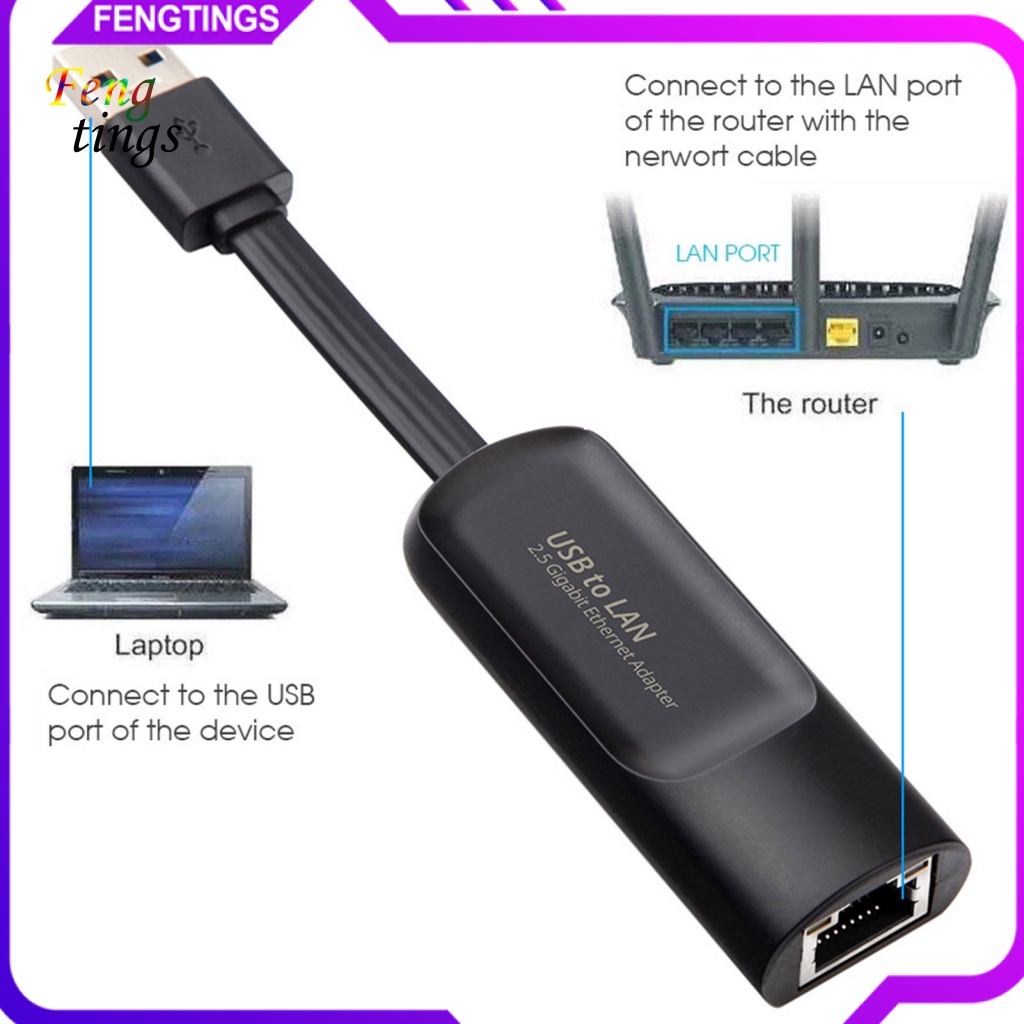 Bộ Chuyển Đổi USB 3.0 Sang RJ-45 2.5G Gigabit Tốc Độ Cao 2500Mbps Cho Máy Tính