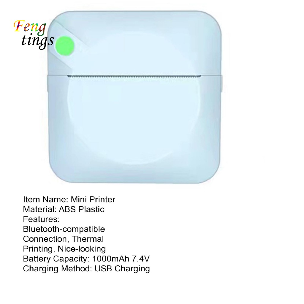1 Bộ Máy In Nhiệt Mini Kết Nối Bluetooth Điều Khiển Làm Việc Tại Nhà