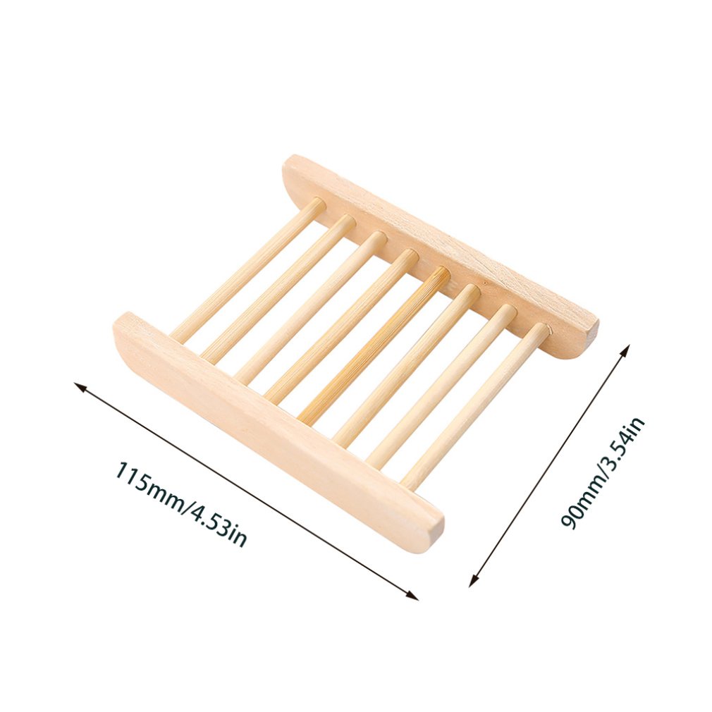 =Christmas=Soap Dishes Portable Natural Wood Soap Tray Holder Dish Storage Organizer