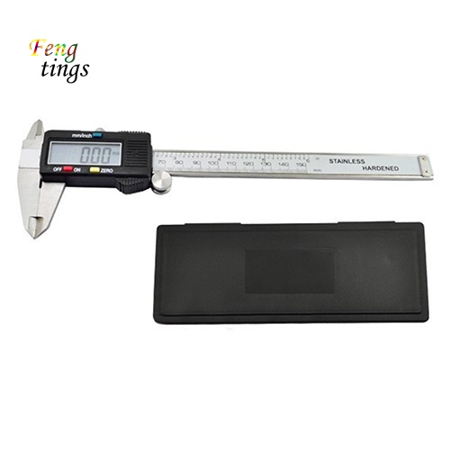 Thước Đo Điện Tử 6Inch / 150mm Có Màn Hình LCD Bằng Thép Không Gỉ