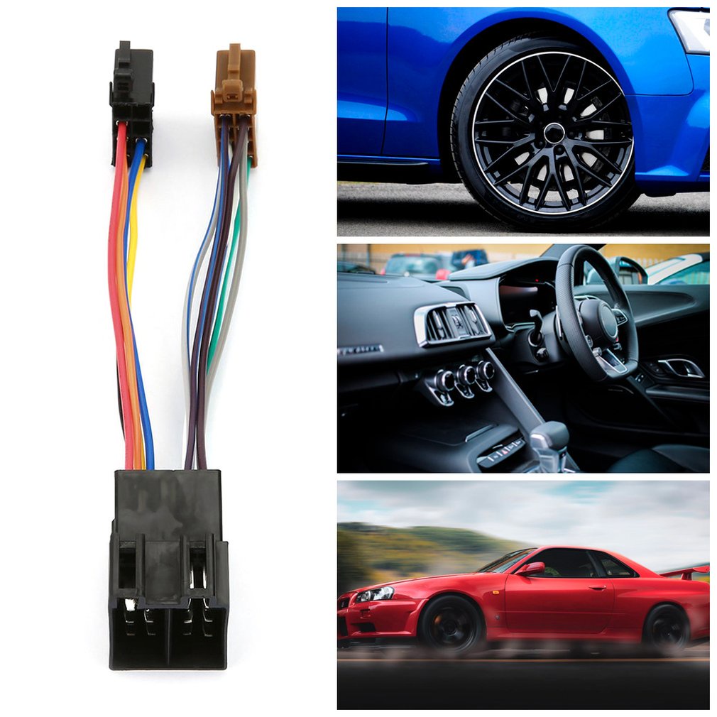 Car Stereo Audio Harness With Iso Adapter Durable Automobile Radio Wiring For Peugeot 106 206 306 307 405 406 607 [Q/9]