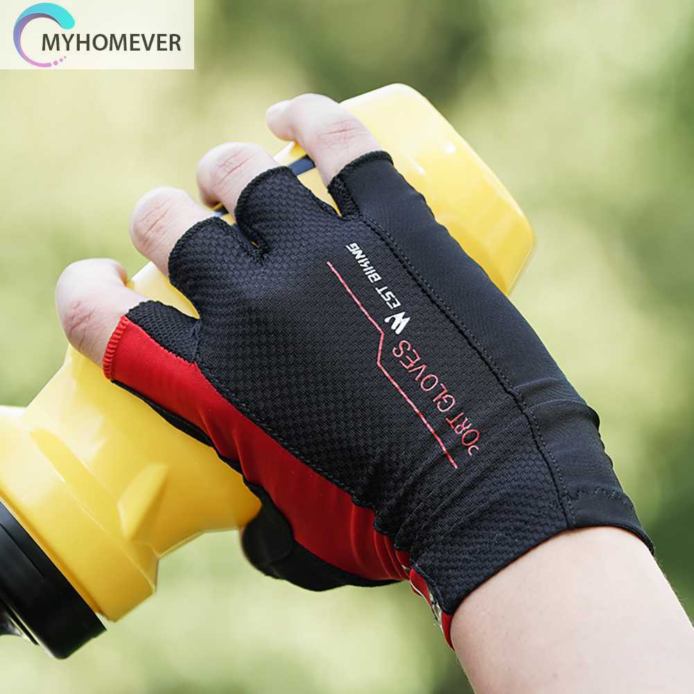 Găng Tay Hở Ngón Co Giãn Thoáng Khí Thời Trang Đi Xe Đạp M-XL